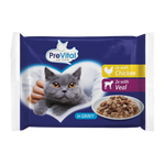 Prevital Cat Food 2x Chicken+2x Veal 400g
