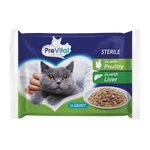 Prevital Cat Food 2x Poultry + 2x Liver In Gravy 400g