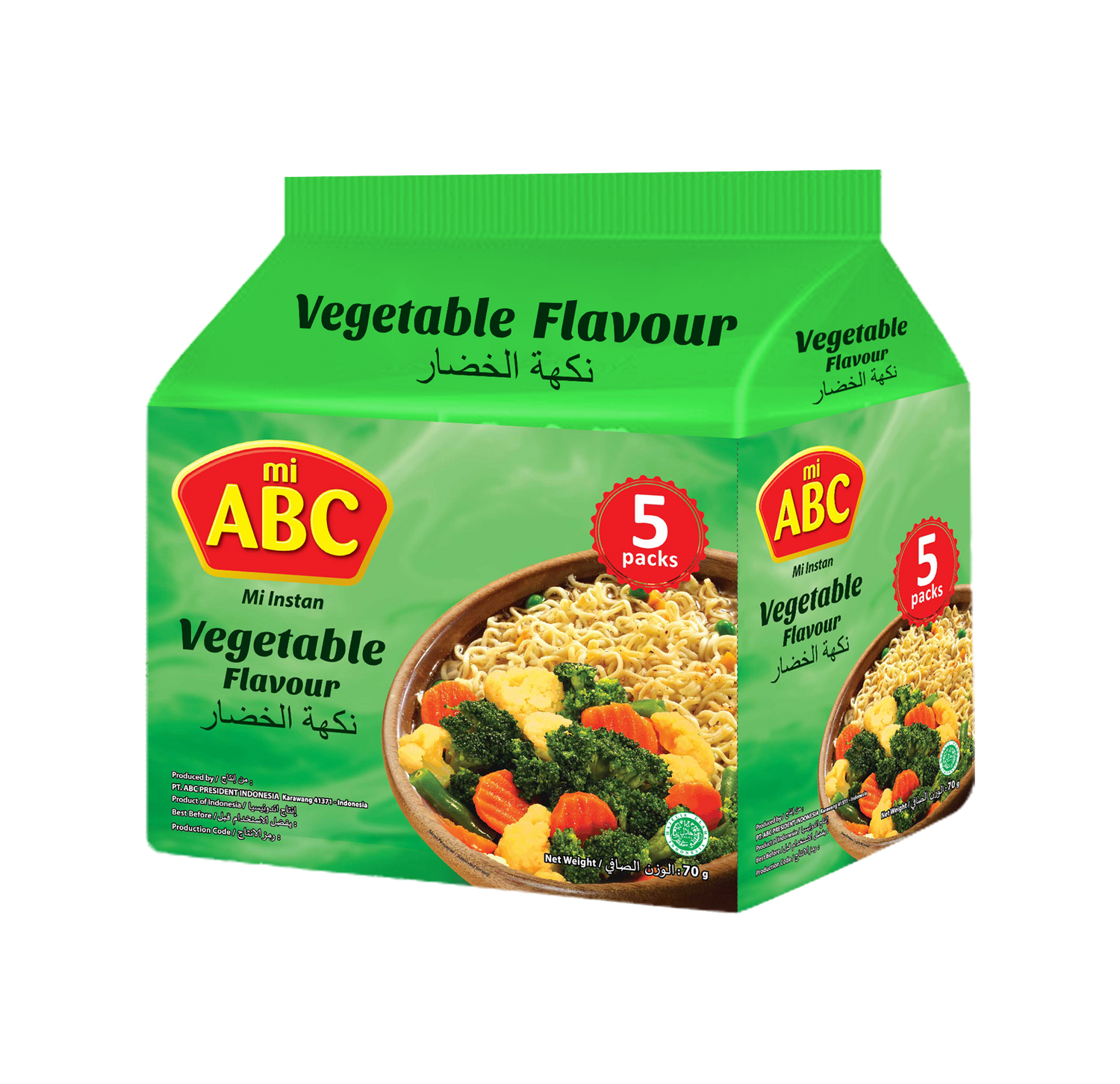 ABC Instant Noodles Vegetable 70g x 5 pack