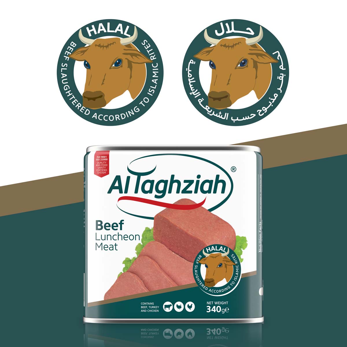 Al Taghziah Beef Luncheon Meat 340g