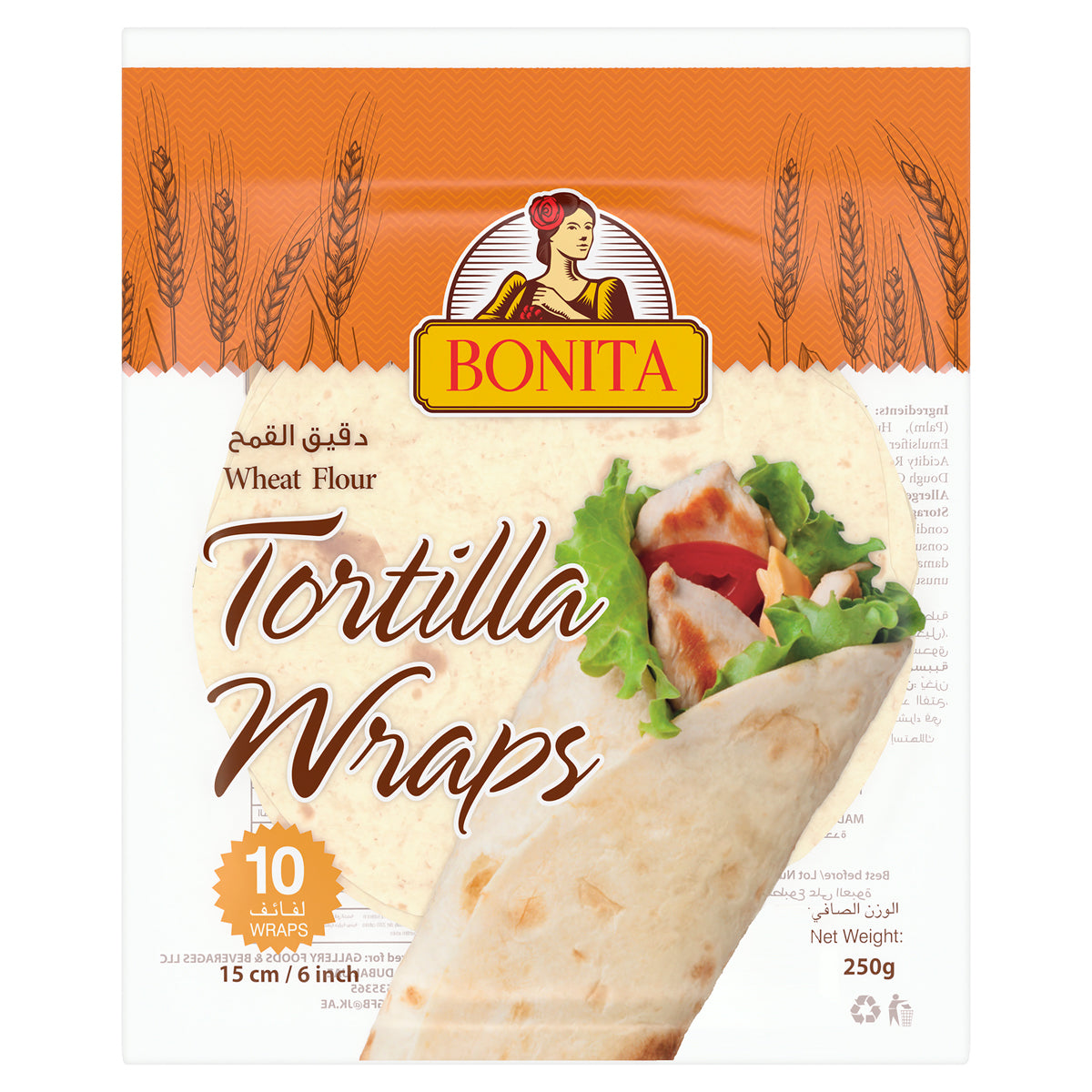 Bonita 10 Tortilla Wraps 250g