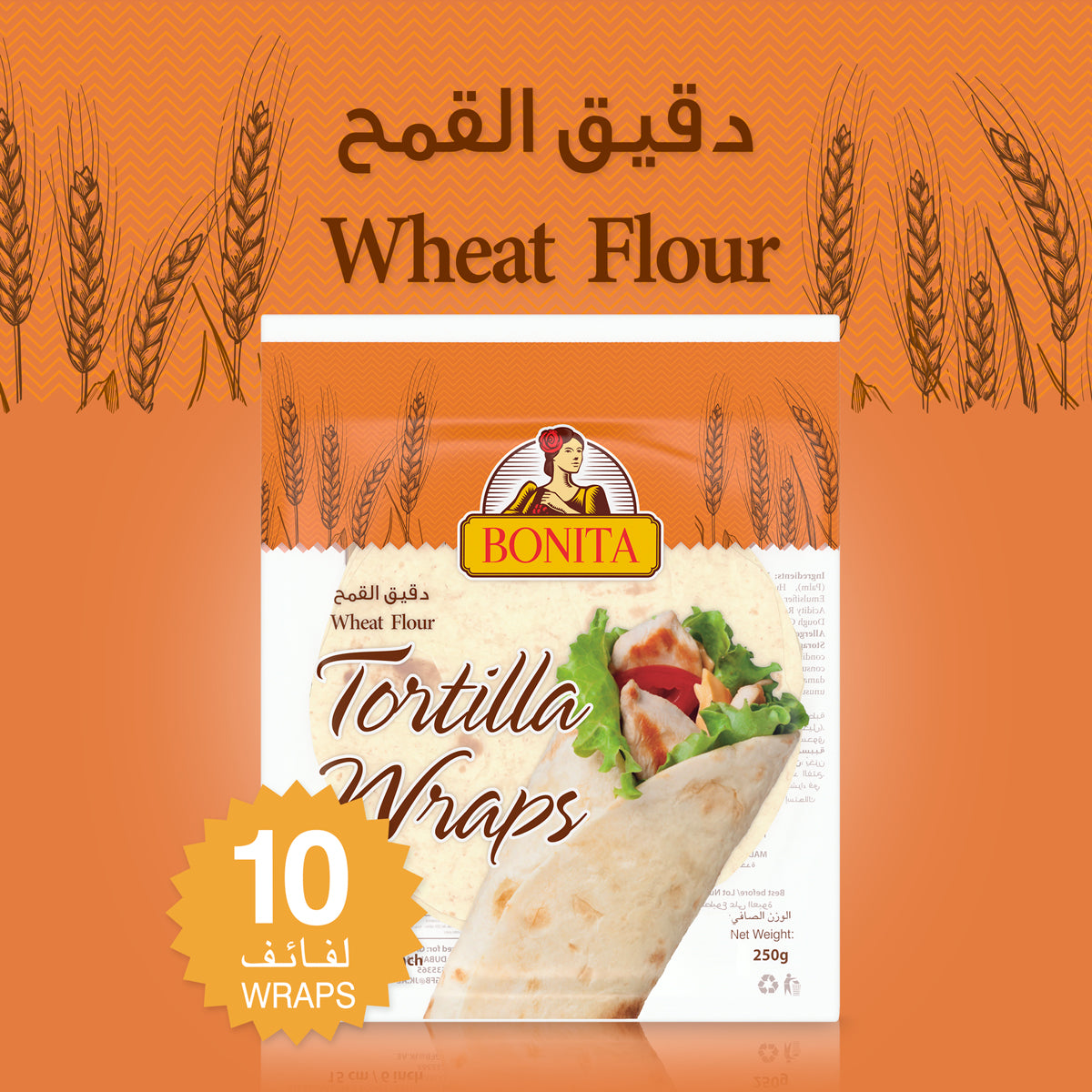 Bonita 10 Tortilla Wraps 250g