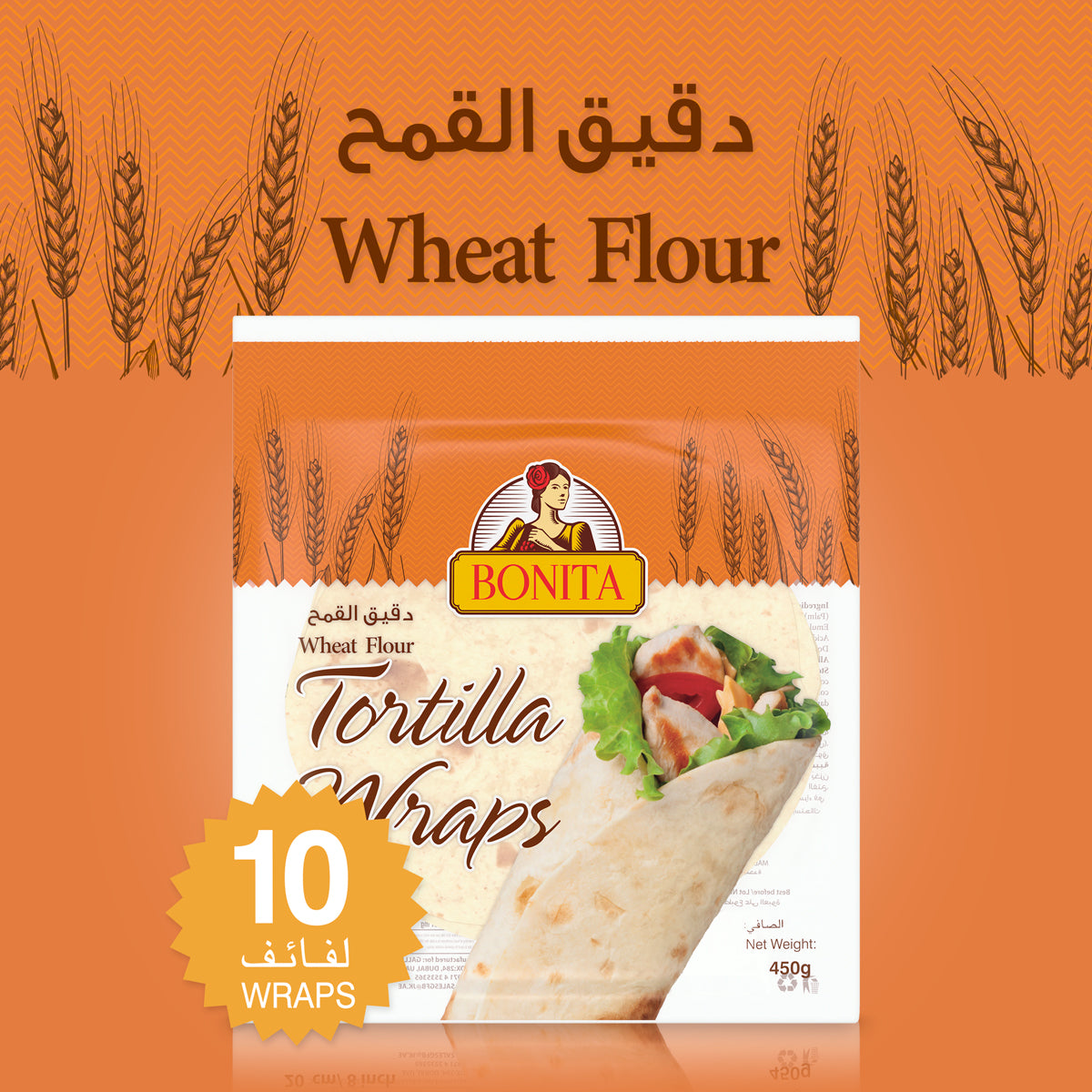 Bonita 10 Tortilla Wraps 450g