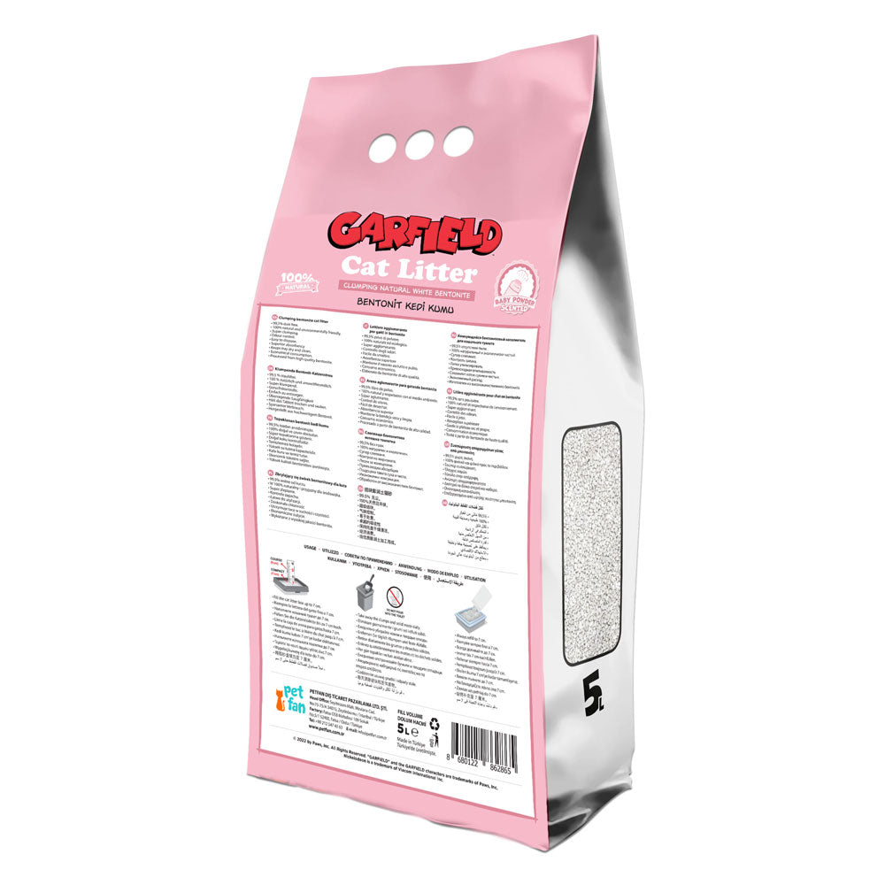 Garfield Cat Litter Bentonite Baby Powder 5 Lt