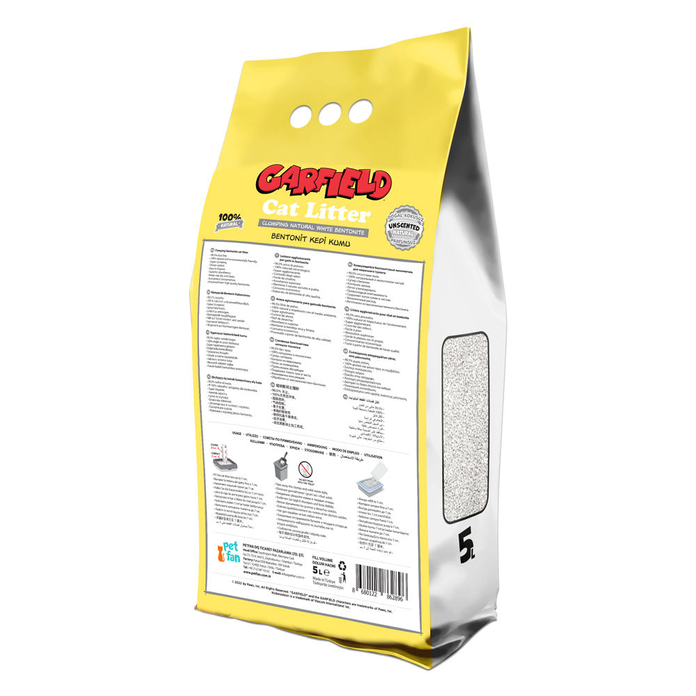 Garfield Cat Litter Bentonite Natural 5 Lt