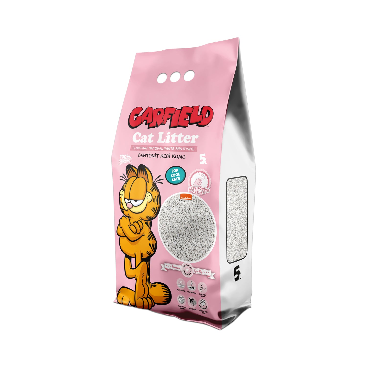 Garfield Cat Litter Bentonite Baby Powder 5 Lt