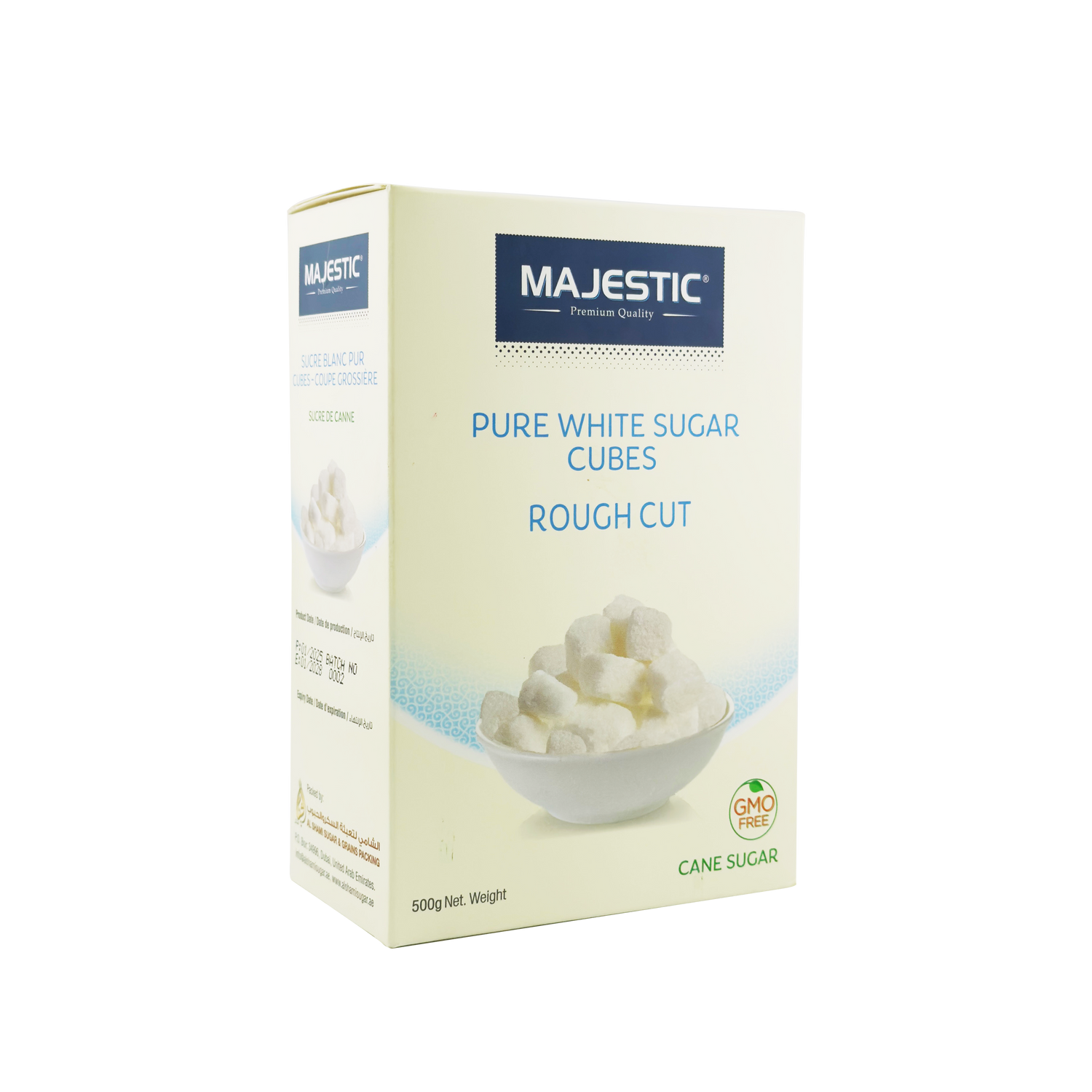 Majestic Rough Cut Pure White Sugar Cubes 500g