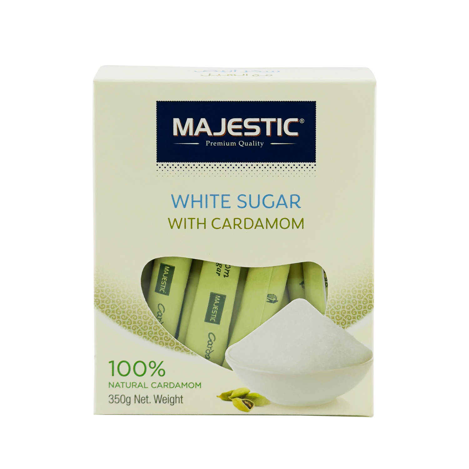 Majestic White Sugar Sticks with Cardamom 350g