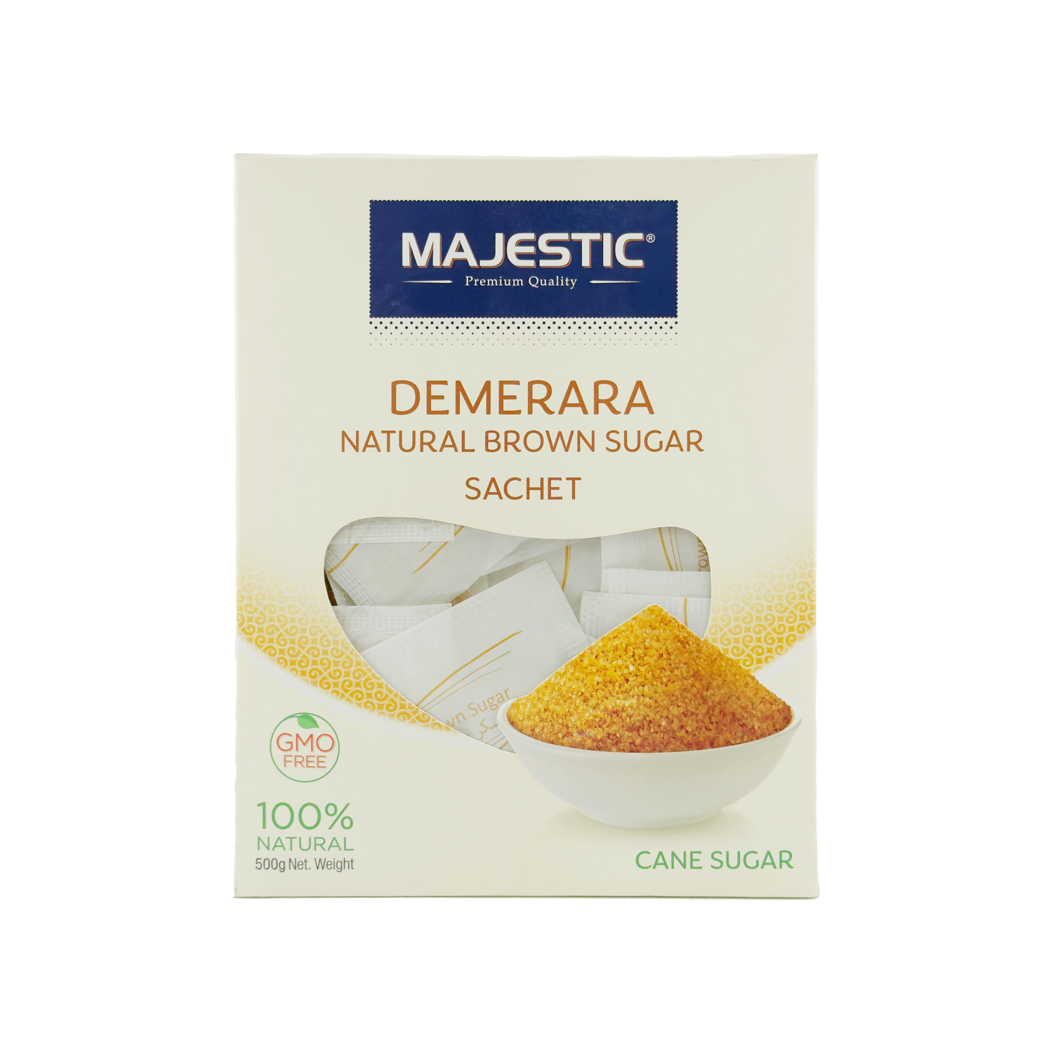 Majestic Demerara Natural Brown Sugar Sachet 500g
