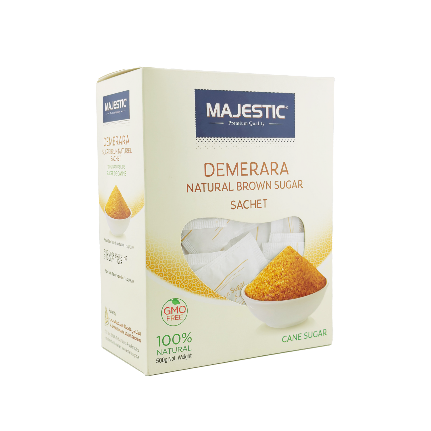 Majestic Demerara Natural Brown Sugar Sachet 500g