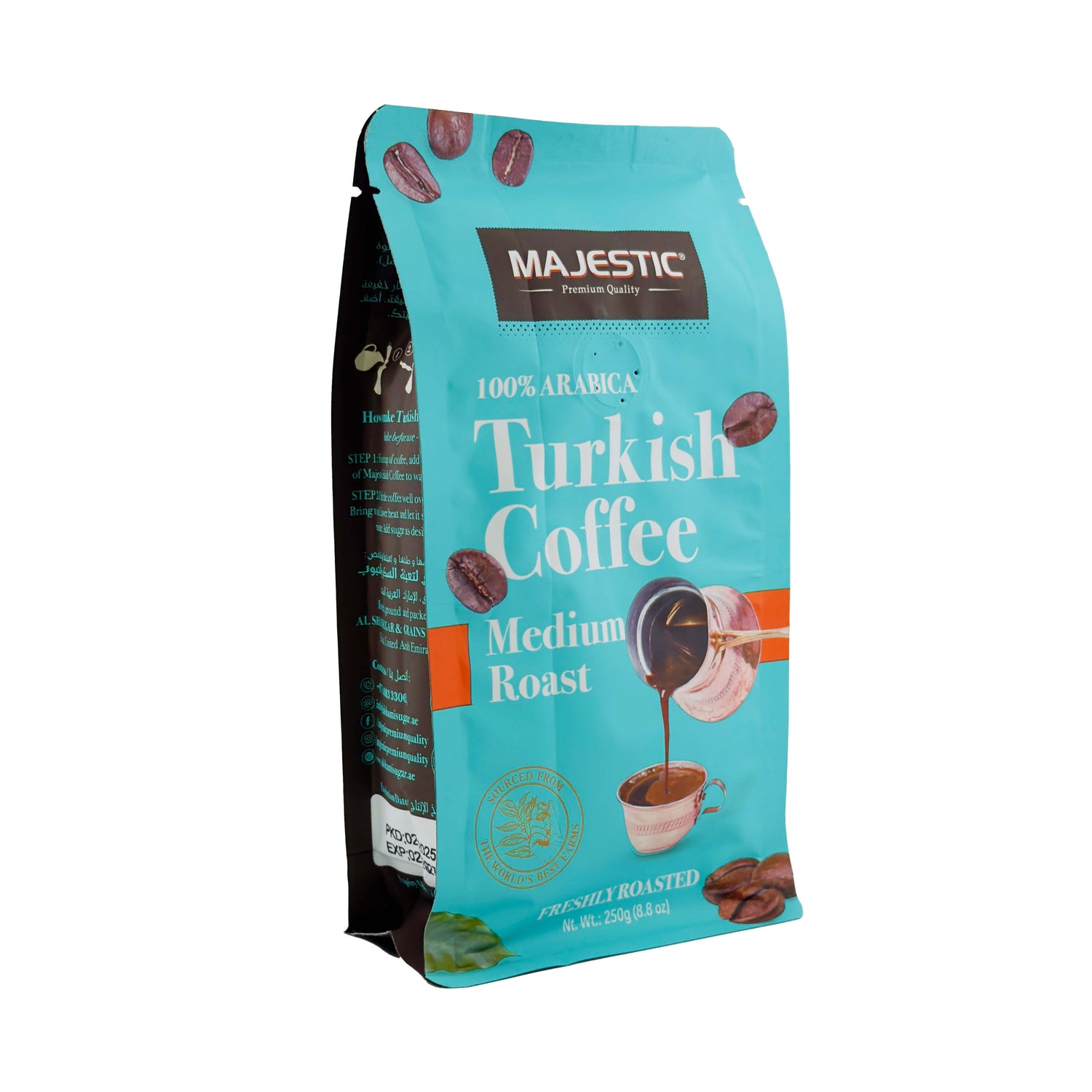 Majestic Medium Turkish Coffee Without Cardamom 250g