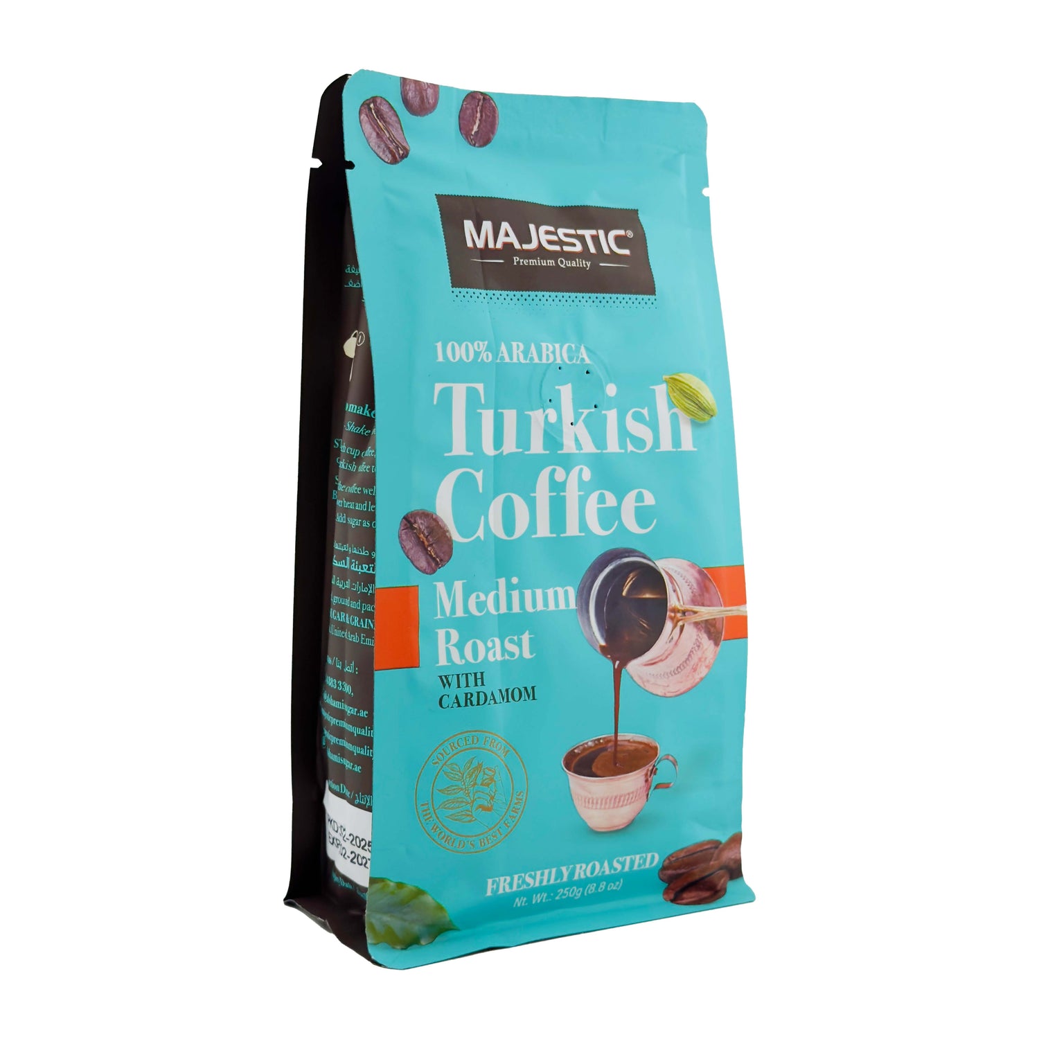 Majestic Medium Turkish Coffee With Cardamom 250g