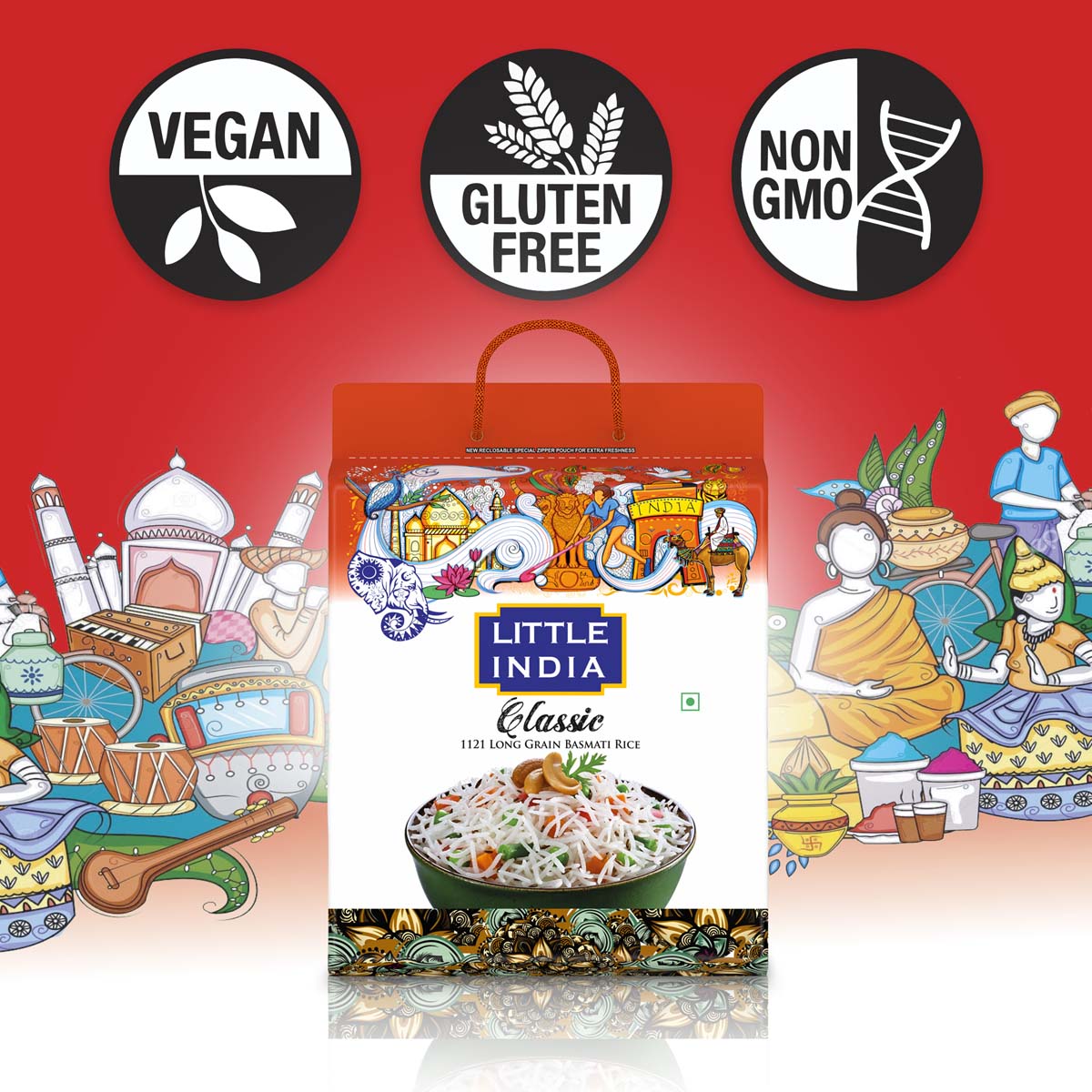 Little India Classic 1121 Long Grain Basmati Rice 5kg