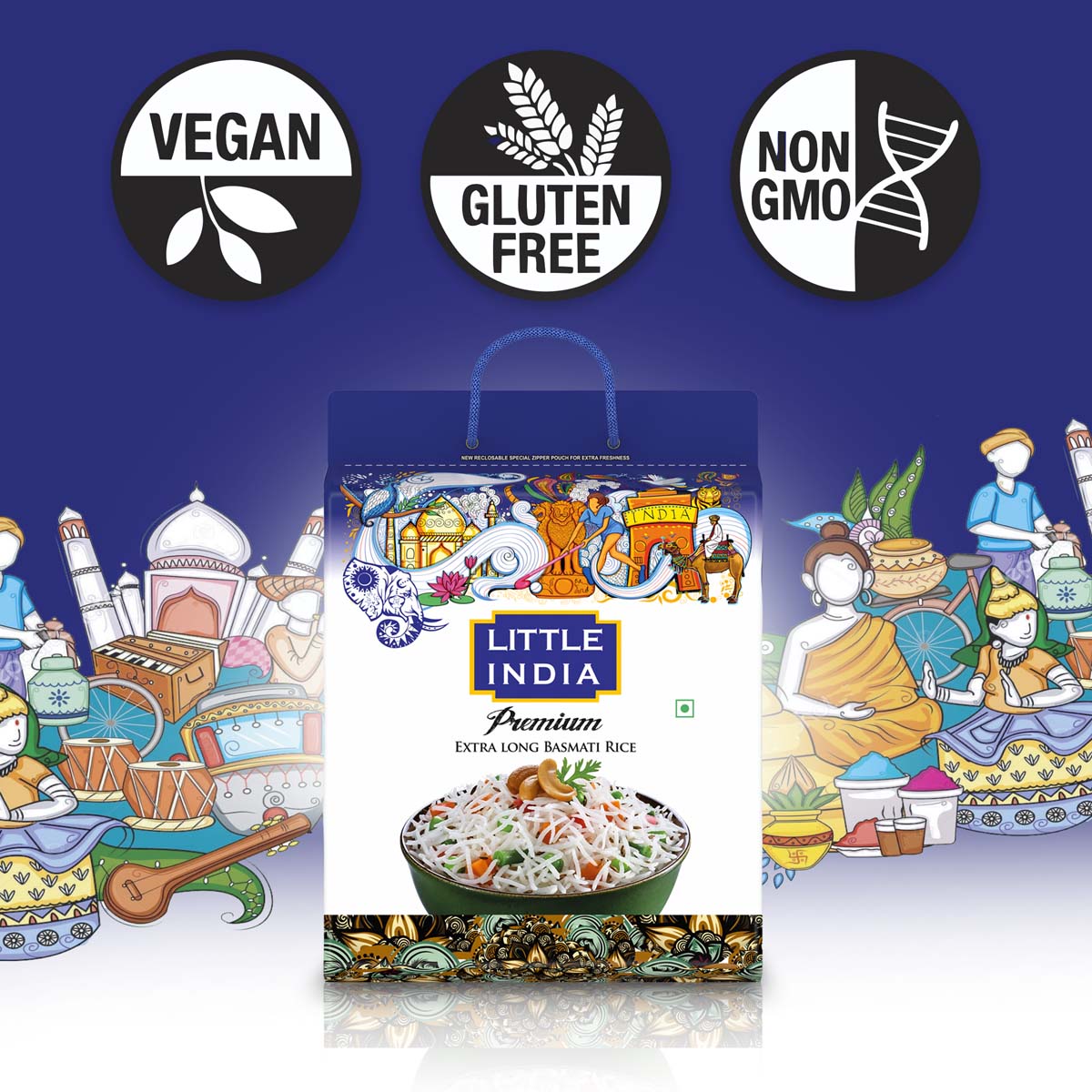 Little India Premium Extra Long Basmati Rice 5kg