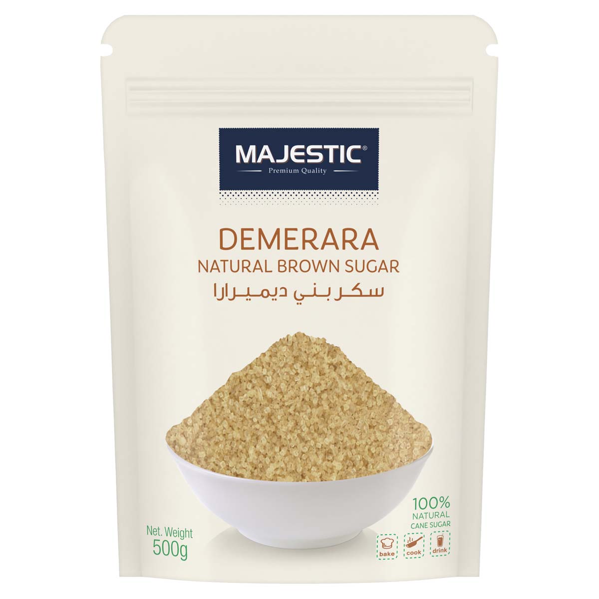 Majestic Demerara Natural Brown Sugar 1kg